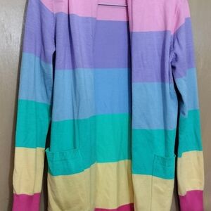 Colorful Striped Women's Cardigan